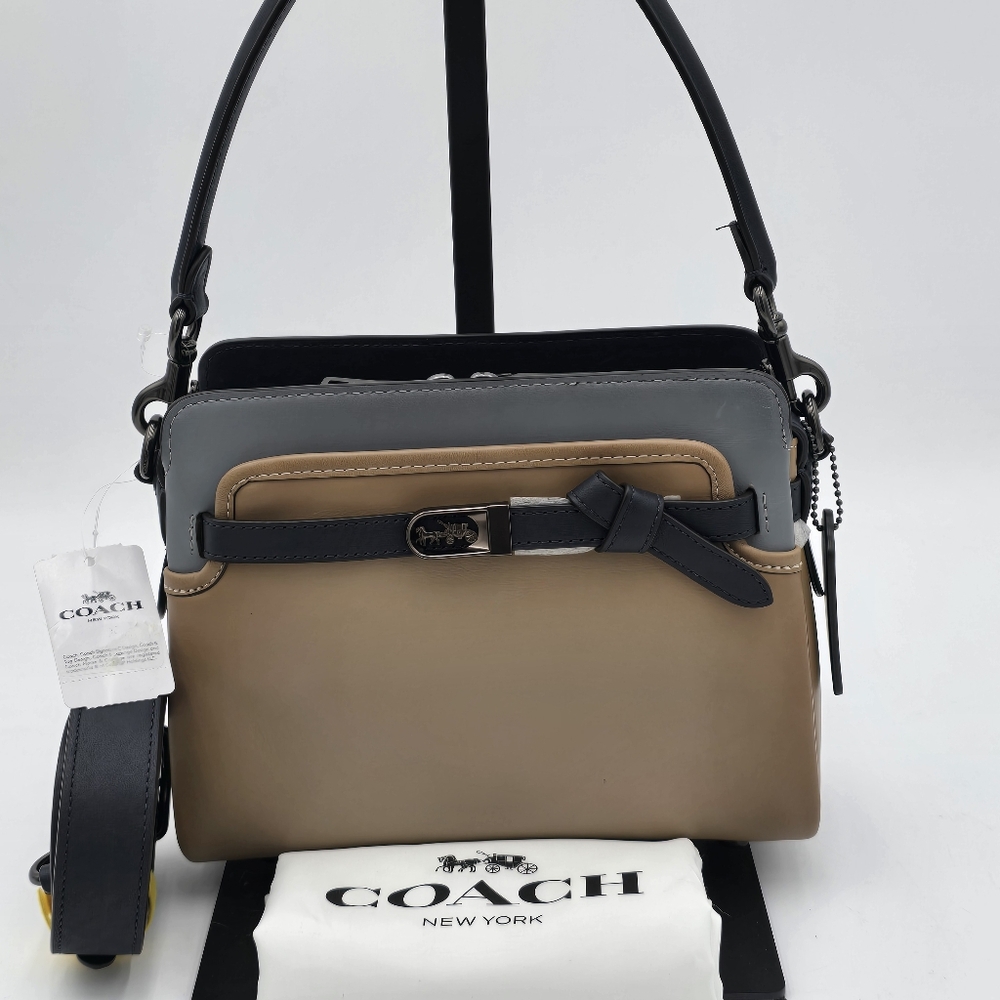 💥NWT💥Coach Glovetanned Leather Tate Carryall in Colorblock